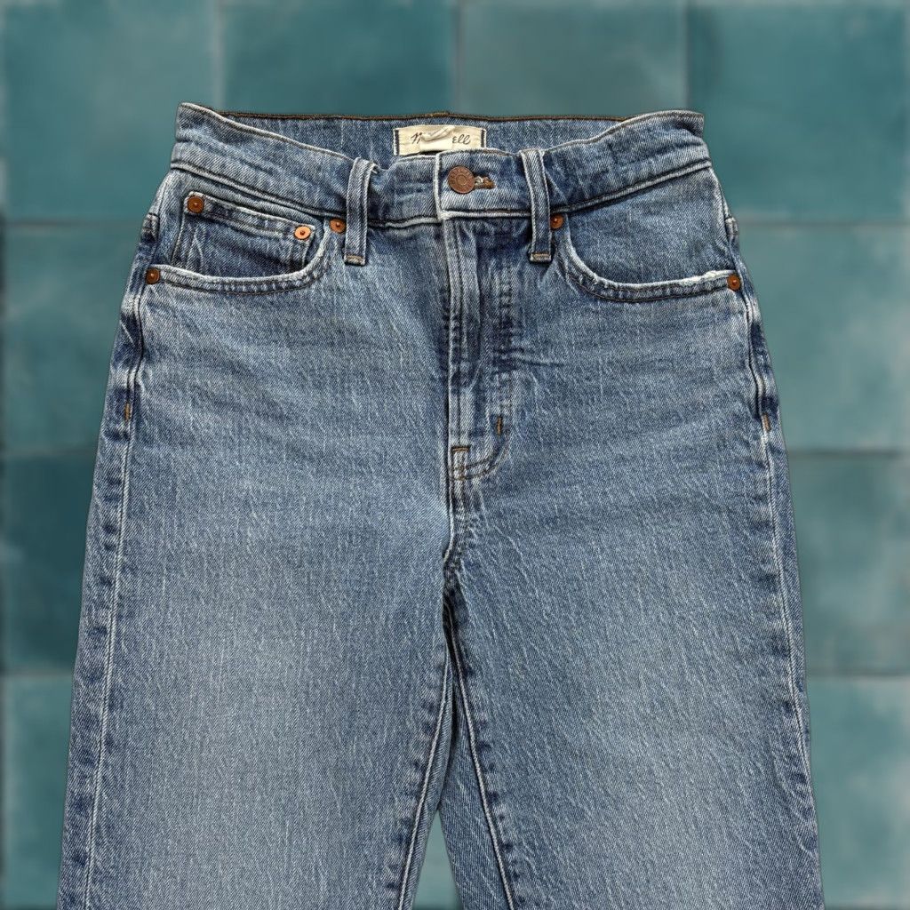 Madewell VINTAGE Madewell The Perfect Vintage Straight Jeans Womens 24 Tall Blue High Rise Stretch Size 42" / US 20 - 1 Thumbnail
