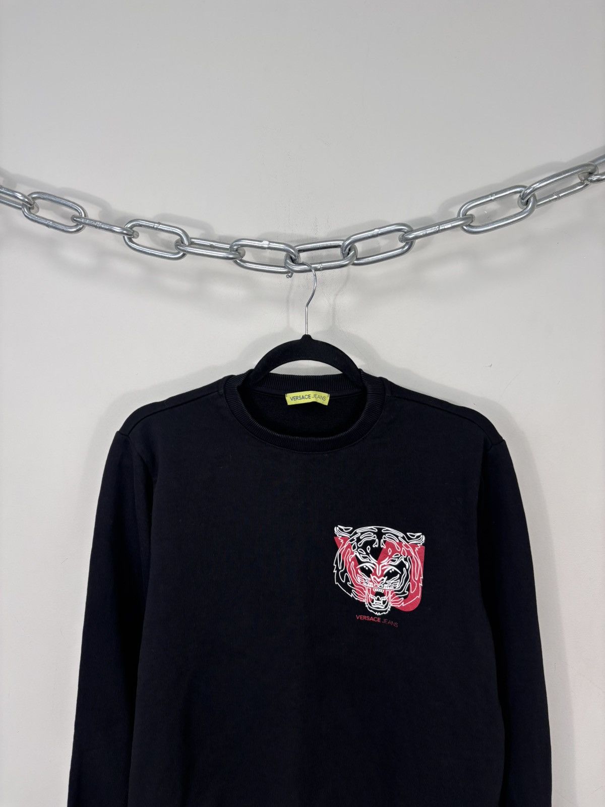 Versace Jeans Couture Versace Jeans Couture Men’s Black Tiger Logo Sweatshirt Size US M / EU 48-50 / 2 - 2 Thumbnail