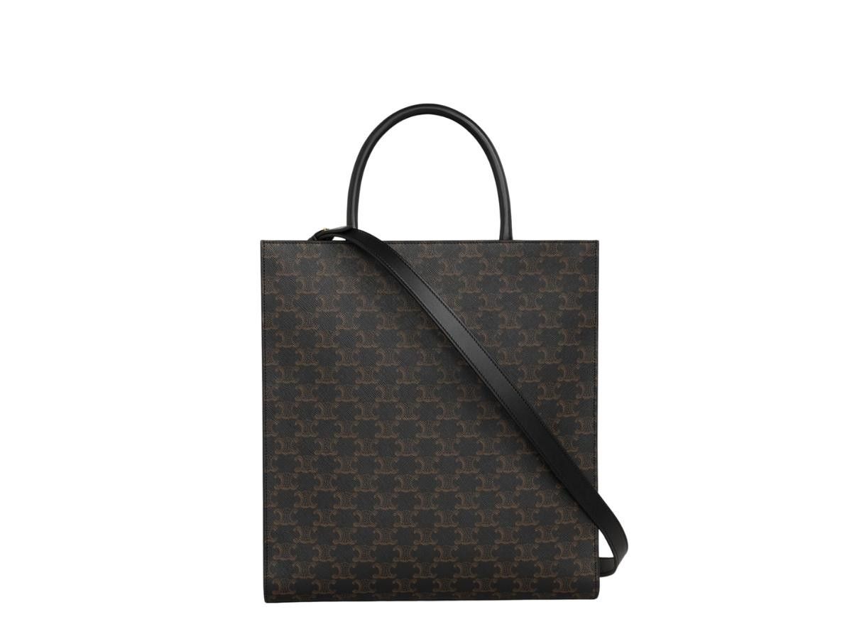 Celine o1w1db10426 Size: OS/Medium Vertical Cabas in Black/Brown Size ONE SIZE - 2 Thumbnail