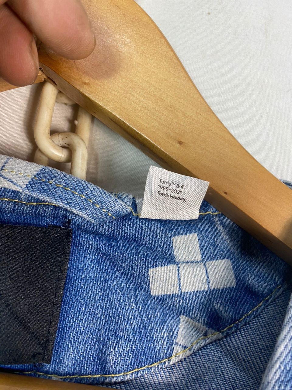 H&M H&M x Tetris puzzle game fullprint denim vest Size US L / EU 52-54 / 3 - 6 Thumbnail