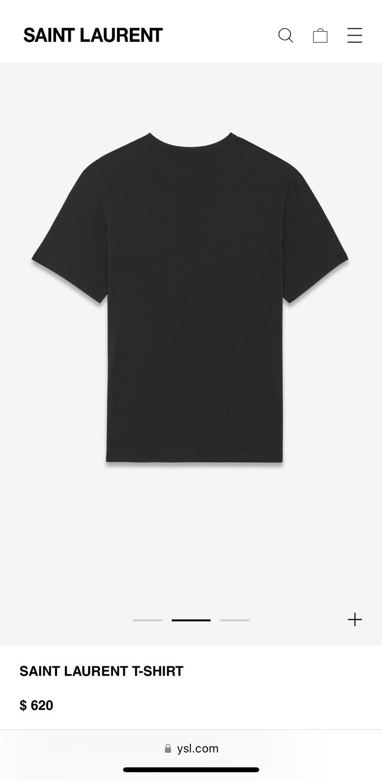 Saint Laurent Paris $620 FW23 Saint Laurent black logo viscose t shirt BNWT M Size US M / EU 48-50 / 2 - 3 Thumbnail