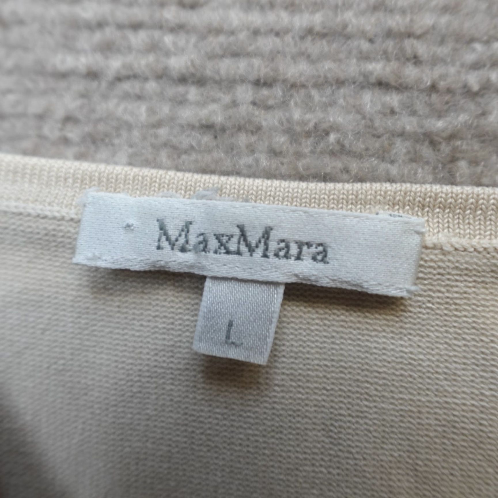 Max Mara Max Mara Blouse Shirt Womens Top Large Beige Sleeveless Silk Blend Elasticodiene L Beige Casual Womens Size L / US 10 / IT 46 - 3 Thumbnail