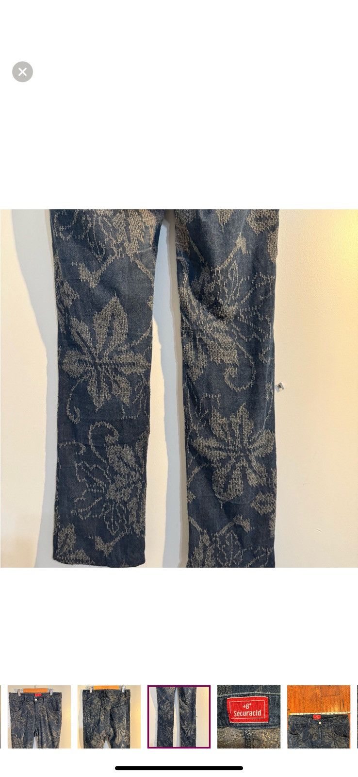 Japanese Brand × Vintage +8 Securacid Japanese Embroidered Flowers Jean, JP LL, US S Size US 30 / EU 46 - 7 Thumbnail