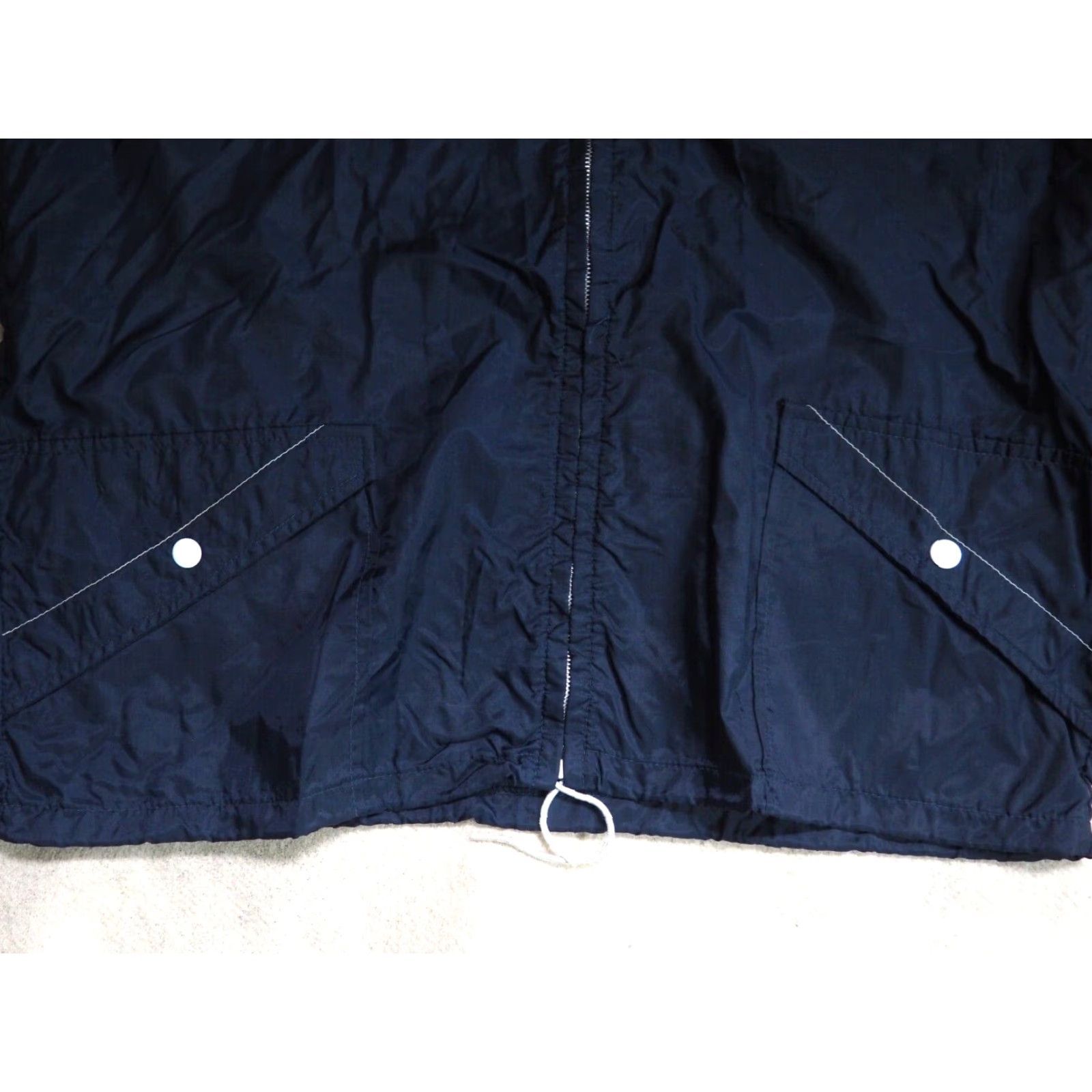 Vintage VINTAGE Gold Label Navy Blue Full Zip Hippy Nylon Windbreaker Jacket M Size US M / EU 48-50 / 2 - 4 Thumbnail