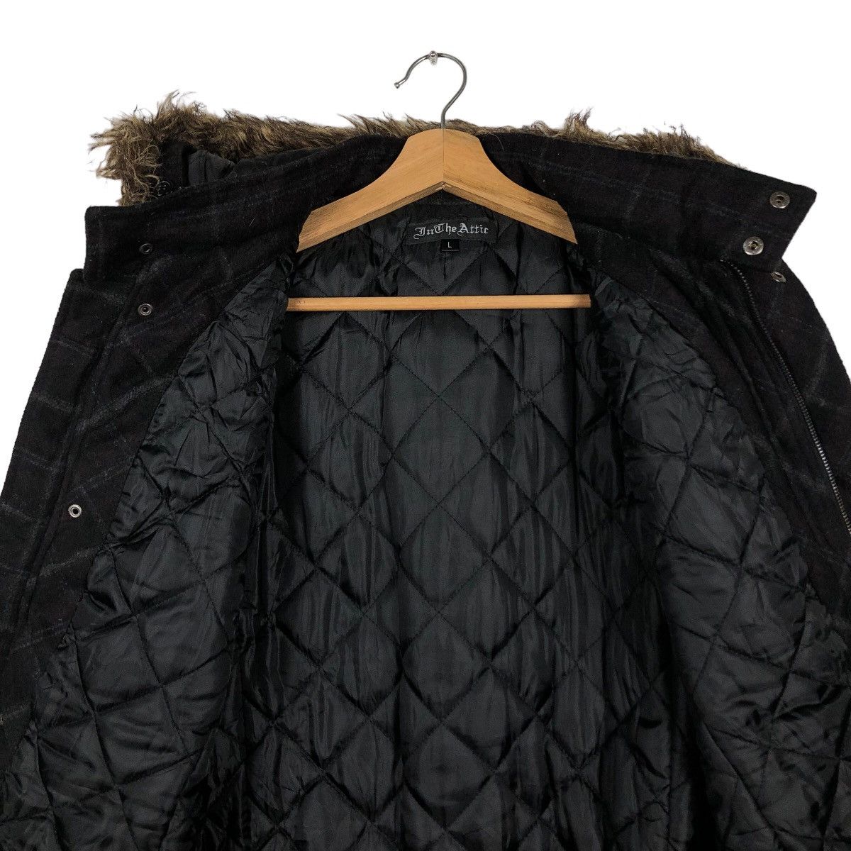 In The Attic 🔥Punk Jacket Mink Fur Hoodie In The Attic Tartan Design Size US L / EU 52-54 / 3 - 11 Thumbnail