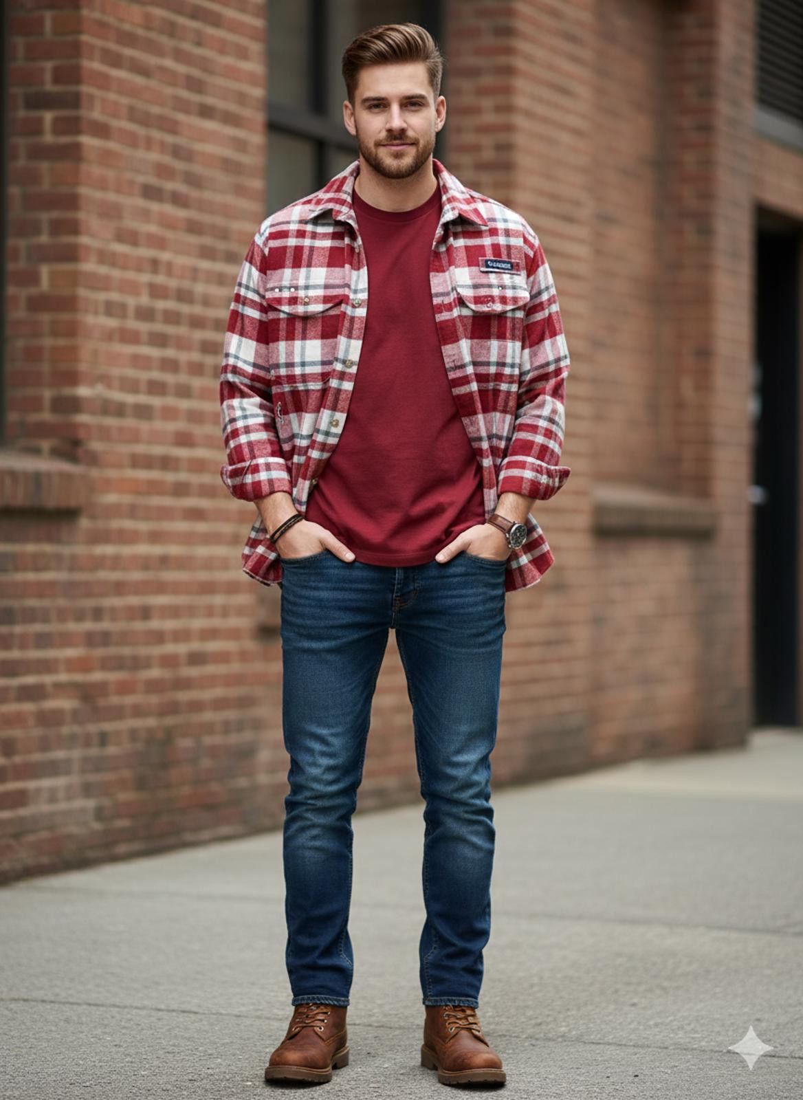 Columbia Columbia Men's Red Plaid Button-Up Shirt Jacket L Size US L / EU 52-54 / 3 - 1 Thumbnail