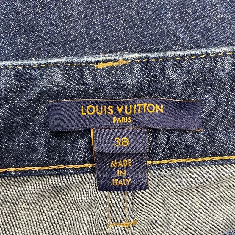 Louis Vuitton Louis Vuitton Blue Printed Straight Leg Jeans Size US 38 / EU 54 - 5 Thumbnail