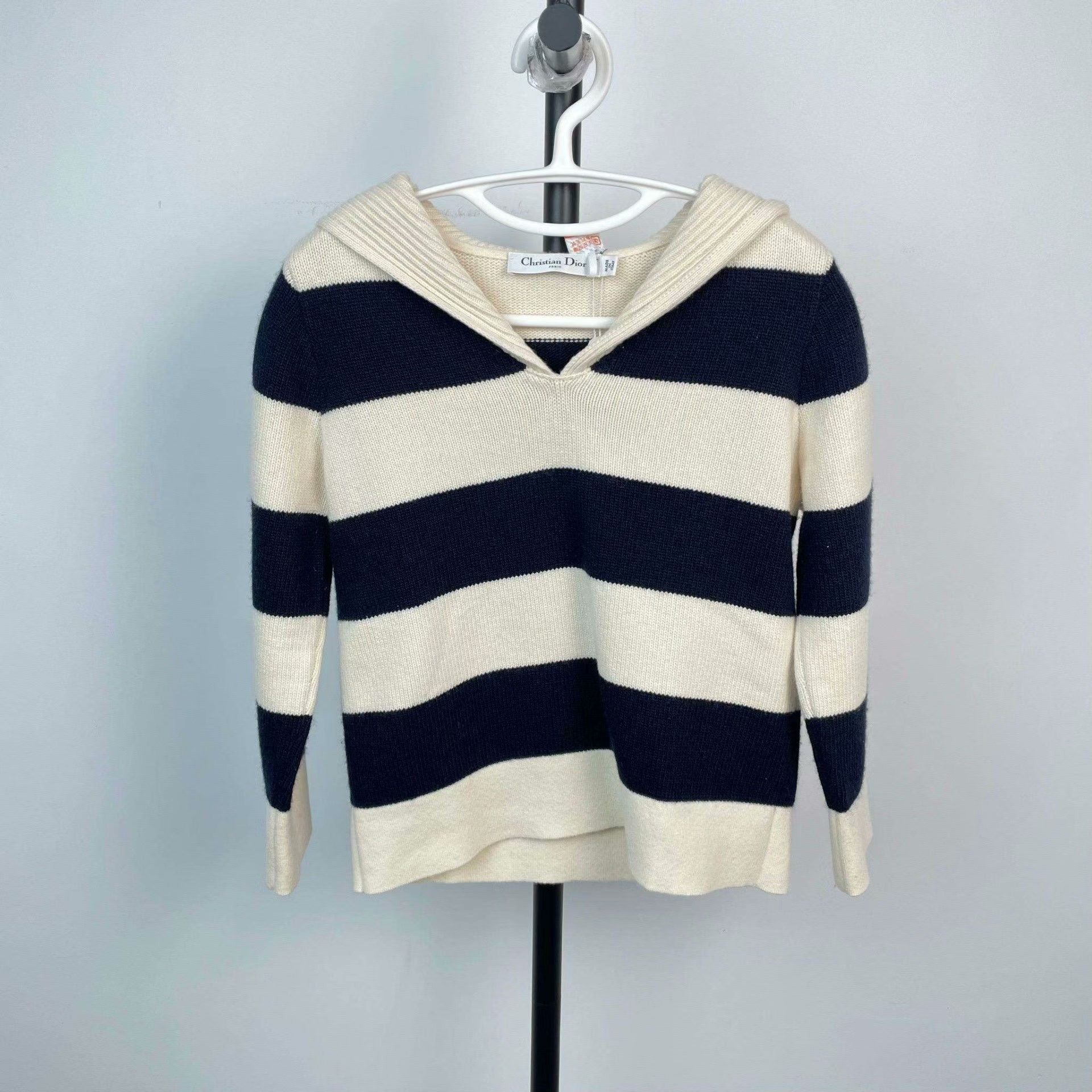 Dior Dior Knit Striped Black Sweater 34 Women Size XS / US 0-2 / IT 36-38 - 1 Thumbnail