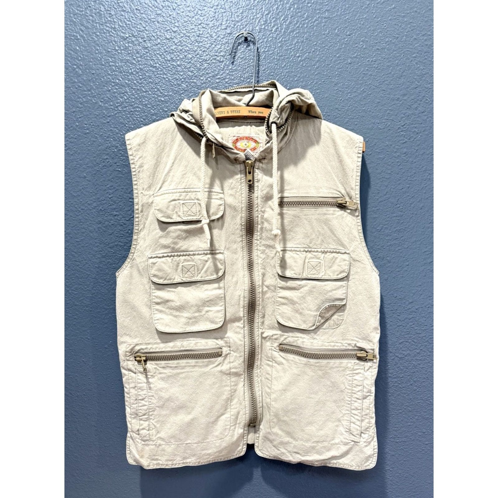 Banana Republic VINTAGE Banana Republic Vest Shirt Zip Beige 90s Size S Men Cotton Cargo Safari Khaki Bag? Size US S / EU 44-46 / 1 - 3 Thumbnail