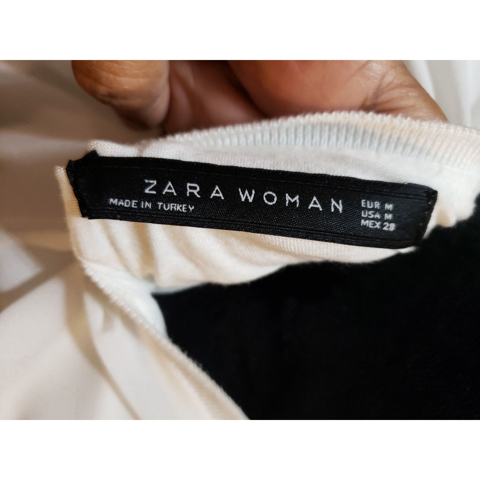 Zara Zara Woman Blouse White Sheer Long Sleeve Medium Top Size M / US 6-8 / IT 42-44 - 9 Thumbnail