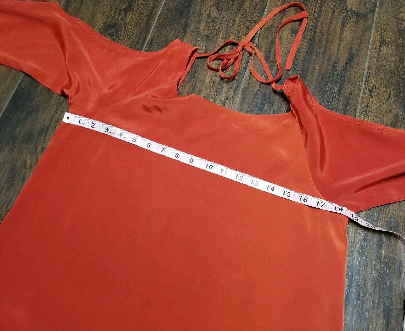 Designer Judith March Top Medium Orange Cold Shoulder Embroidered Size M / US 6-8 / IT 42-44 - 7 Thumbnail