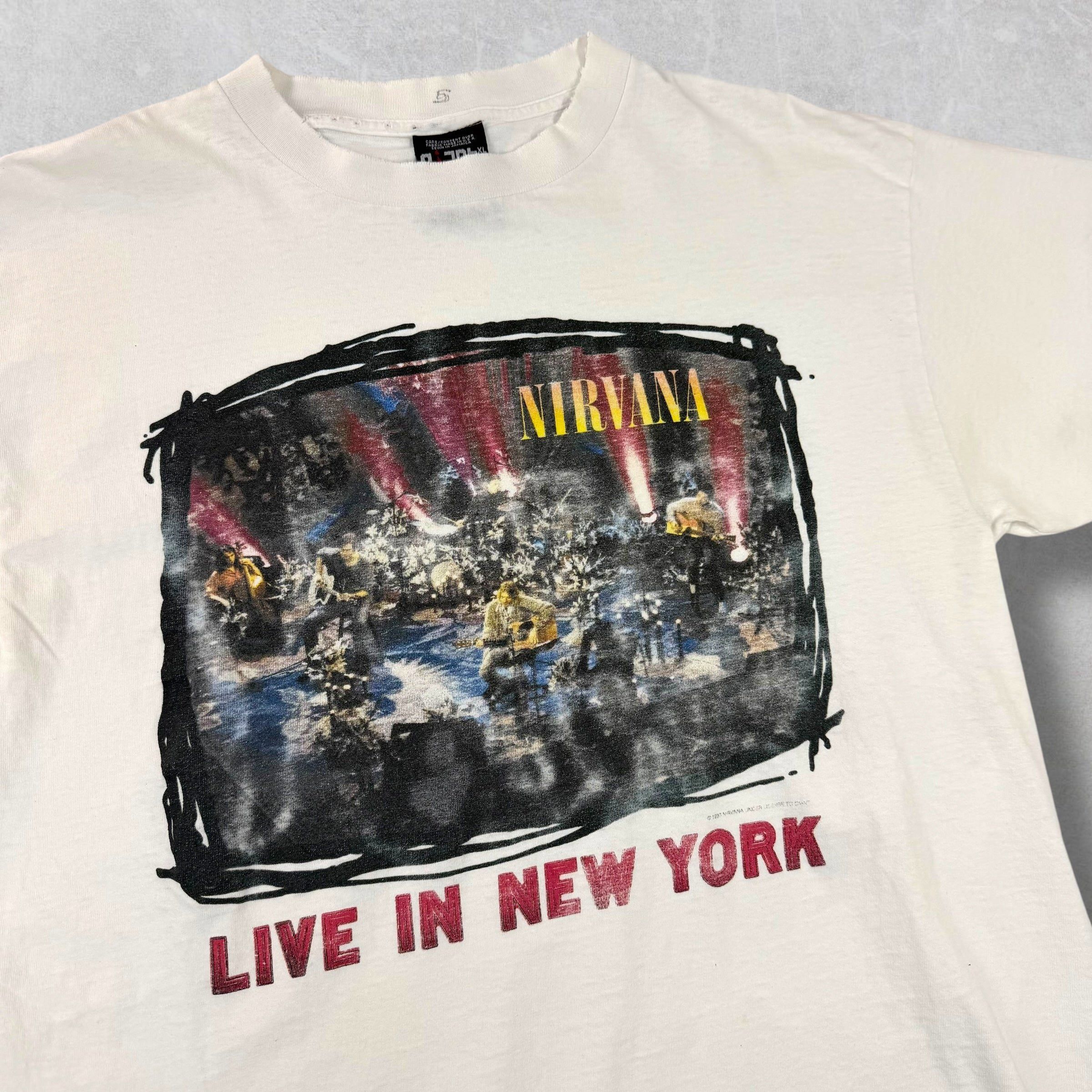 Nirvana Vintage 1995 Nirvana Live in New York Tee XL Size US XL / EU 56 / 4 - 2 Thumbnail