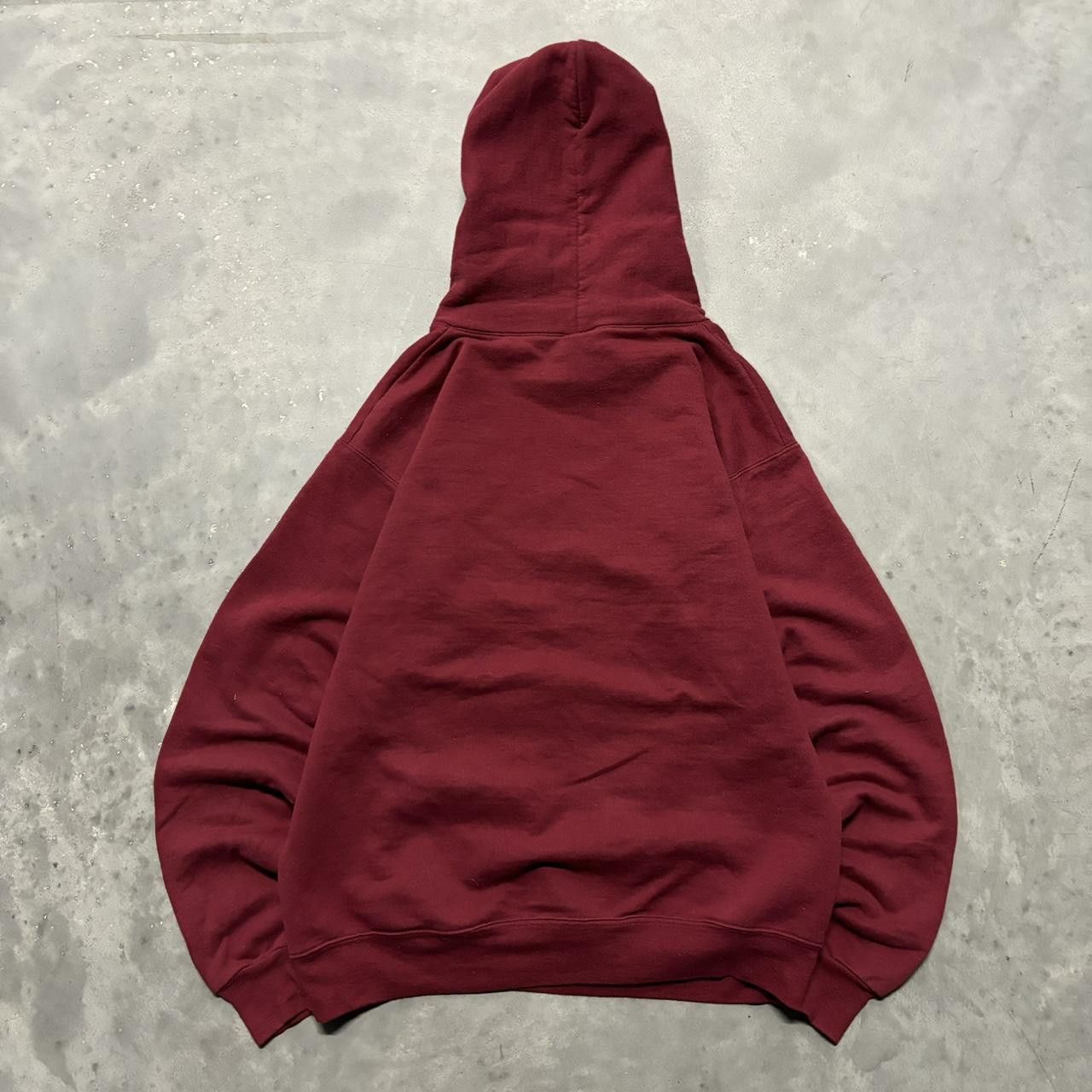 Russell Athletic × Vintage Crazy Vintage Y2K/2000s Red Blank Russell Style Essential Pullover Hoodie! Size US S / EU 44-46 / 1 - 7 Thumbnail