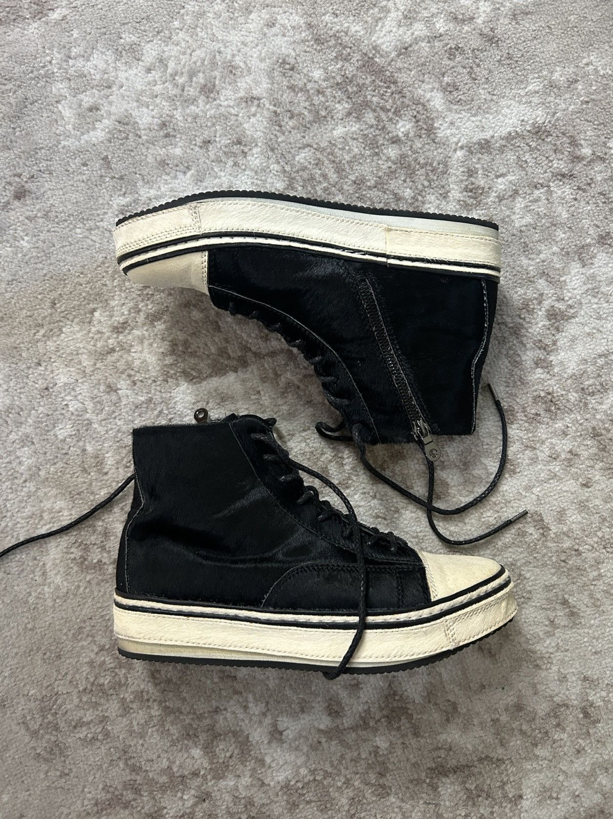Maison MIHARA YASUHIRO Miharayasuhiro ss12 Pony Hair High Tops