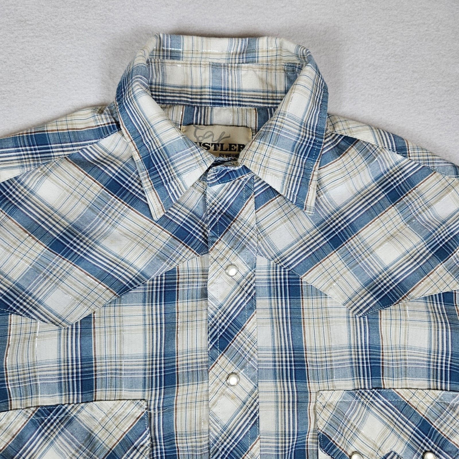 Wrangler Rustler by Wrangler Mens S Pearl Snap Shirt Size US S / EU 44-46 / 1 - 12 Thumbnail