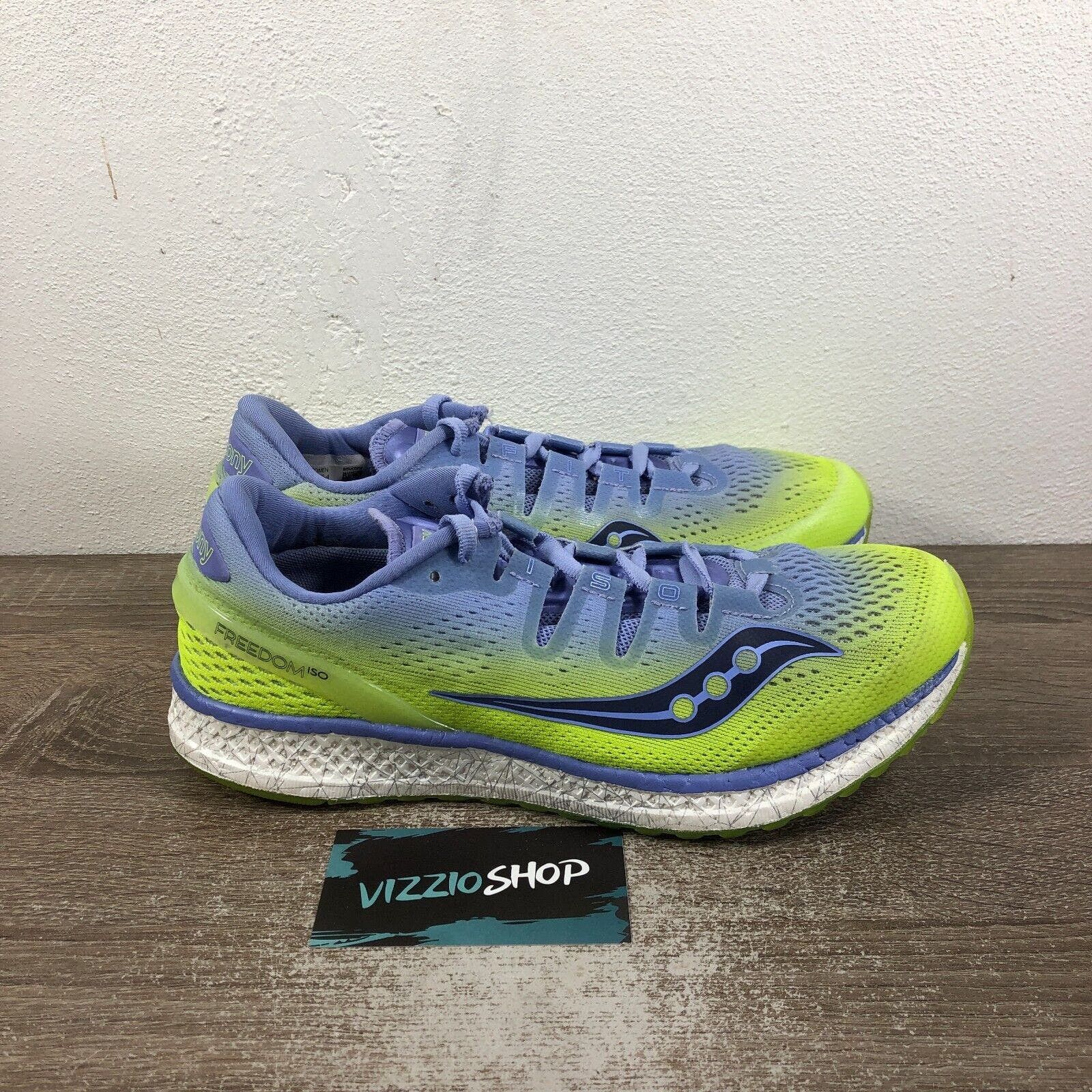 image of Saucony Freedom Iso Purple Citron Running Women's 9 S10355-4 Shoes