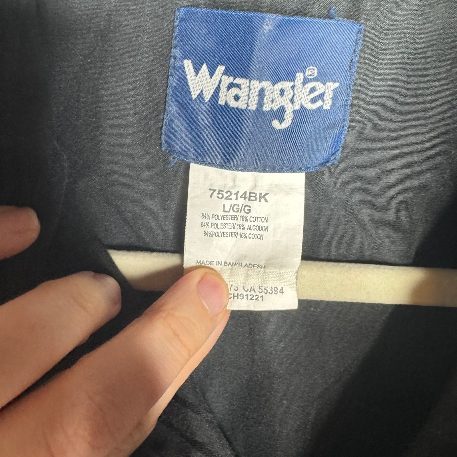 Wrangler Wrangler Black Stripe Pearl Snap Button Down Long Sleeve LG Size US L / EU 52-54 / 3 - 2 Thumbnail