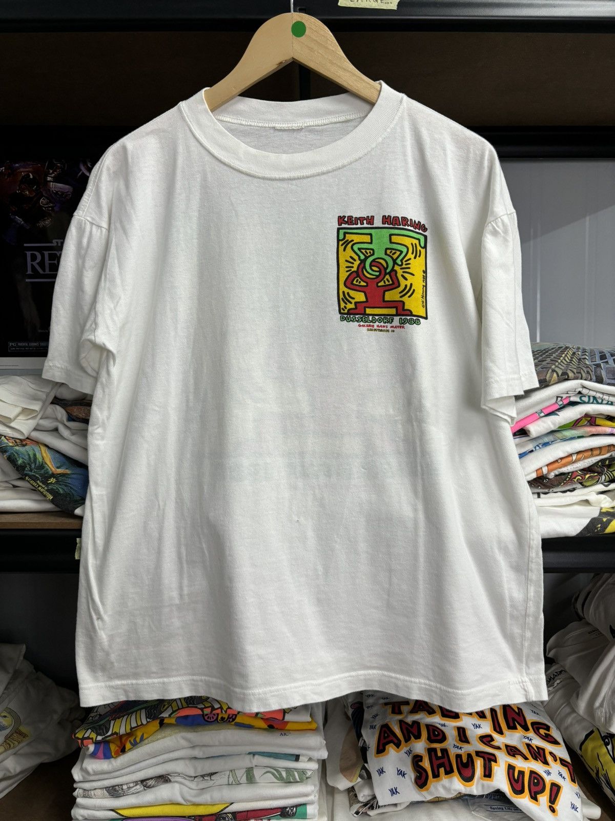 Keith Haring × Vintage RARE! Vintage 1988 Keith Haring Art Museum Size US L / EU 52-54 / 3 - 7 Thumbnail