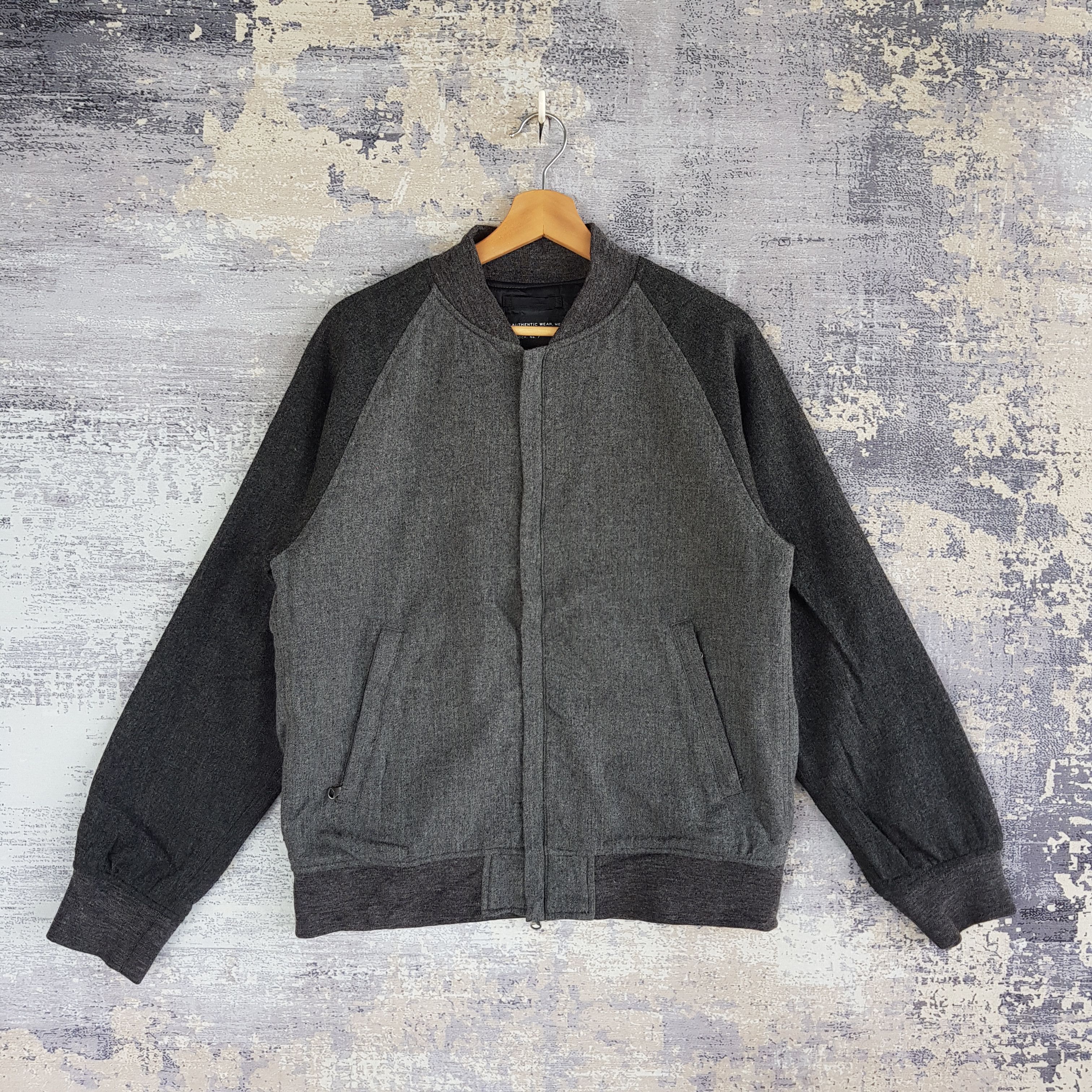 Vintage Vintage 90s United Arrow Zipper Wool Jackets Bomber Jacket Size US M / EU 48-50 / 2 - 1 Thumbnail
