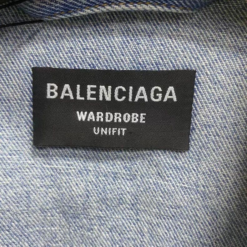 Balenciaga Balenciaga Blue Embroidered Denim Jacket-2506 Size US XS / EU 42 / 0 - 3 Thumbnail