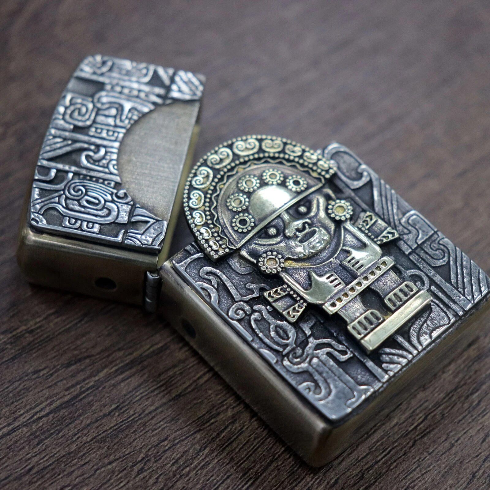 Other Brass Lighter Storage Case Universal Portable Classical Gift Size ONE SIZE - 3 Thumbnail