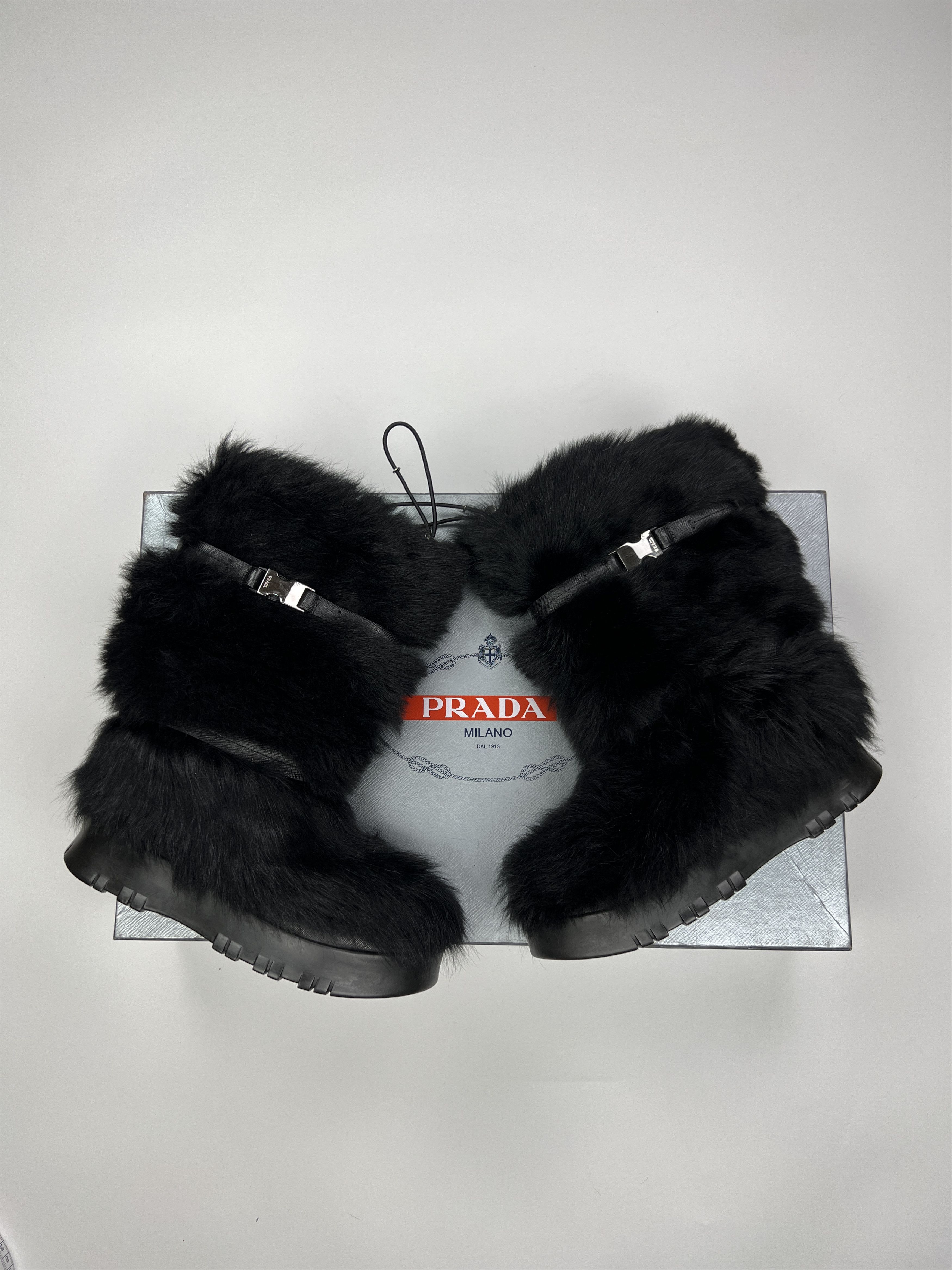 Prada Rare Prada Apres Snow Winter Faux Fur Boots Yeti Size US 8 / IT 38 - 1 Thumbnail