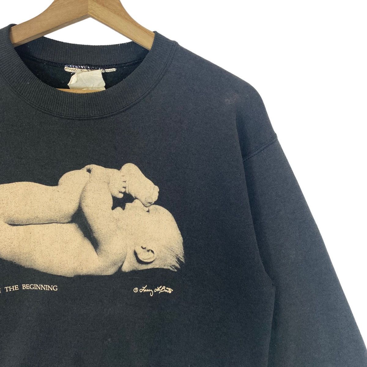 Vintage Vintage graphic baby in the beginning sweatshirt Size US S / EU 44-46 / 1 - 5 Thumbnail