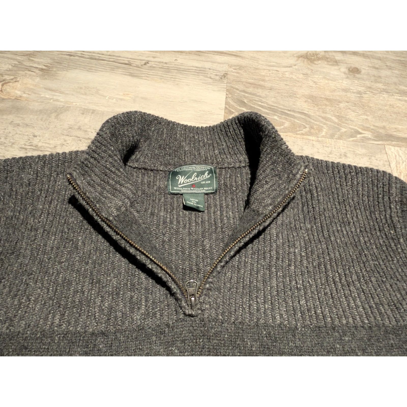 Vintage VINTAGE Woolrich Wool Blend 1/4 Zip Sweater 2XL Charcoal Gray Men's Heavyweight Pullover Outdoor Classic Size US XXL / EU 58 / 5 - 7 Thumbnail
