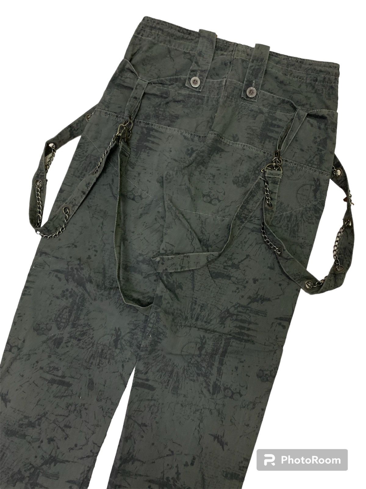 Japanese Brand 💥Yk2 Japanese Green Army Art Cargo Pant Size US 32 / EU 48 - 4 Thumbnail