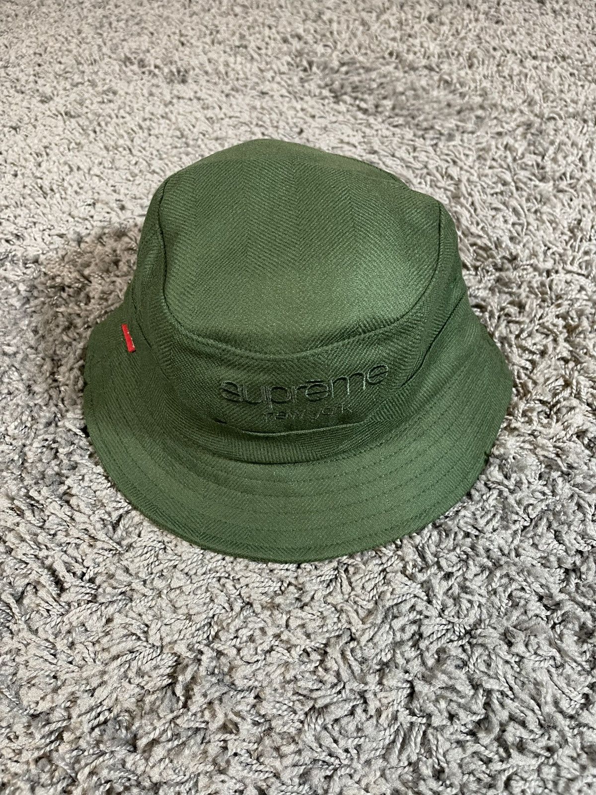Supreme 2014FW Supreme Lori Piana Wool Herringbone Cusher Bucket Hat Size ONE SIZE - 1 Thumbnail