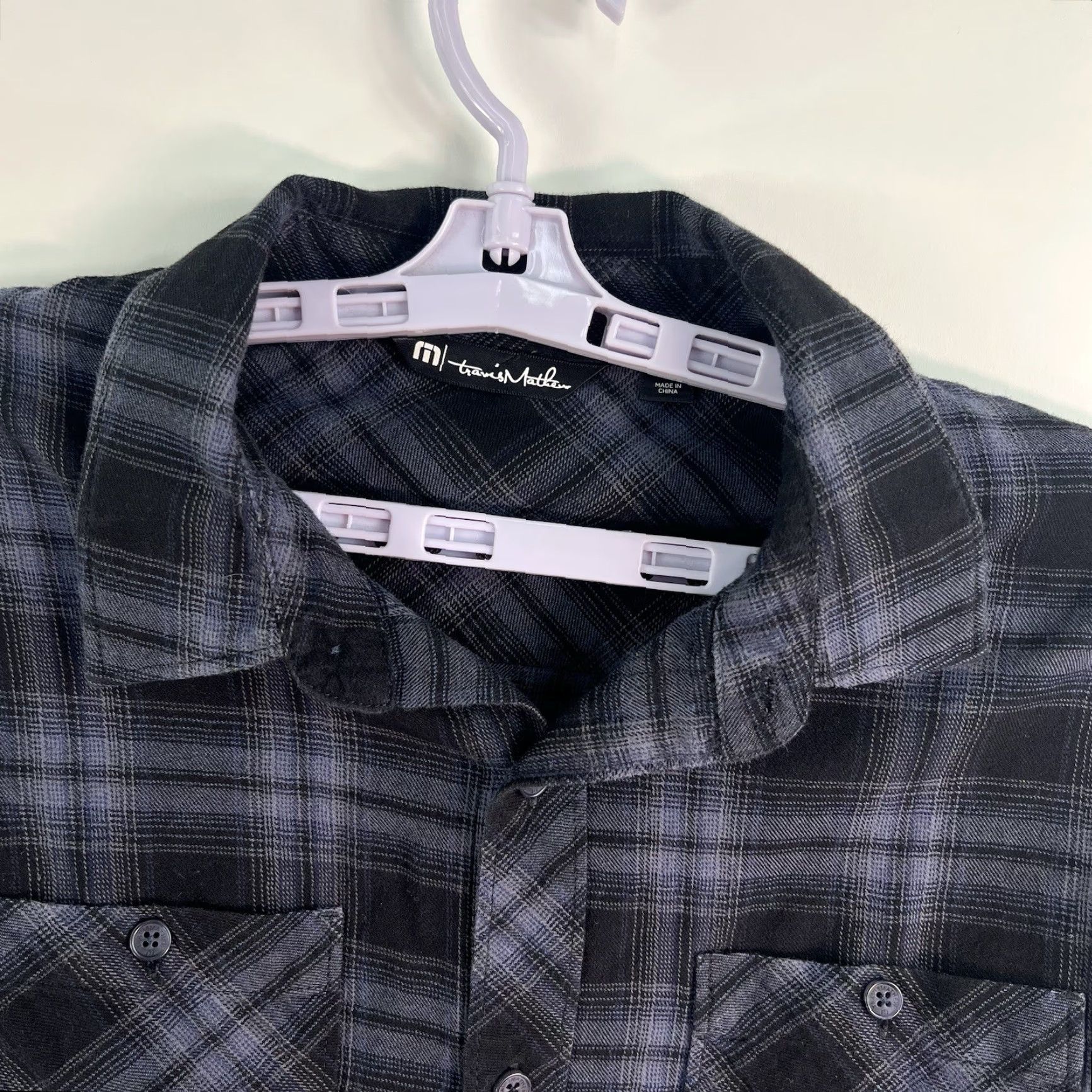 TravisMathew Travis Matthews Plaid Flannel Button Up Shirt Men’s L Blue Long Sleeve Size US L / EU 52-54 / 3 - 3 Thumbnail
