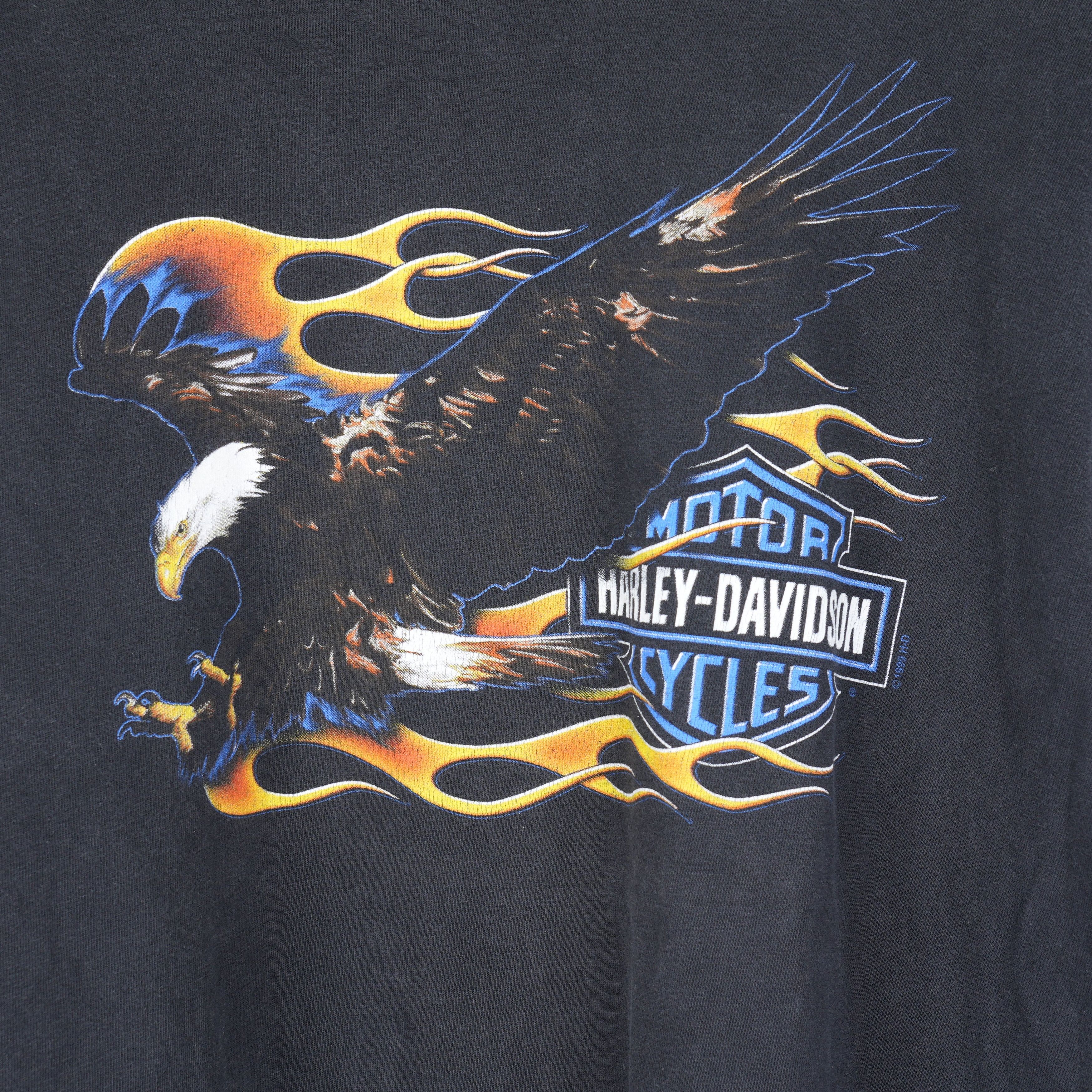 Vintage HARLEY EAGLE FLAME LONG SLEEVE Size US XL / EU 56 / 4 - 3 Thumbnail