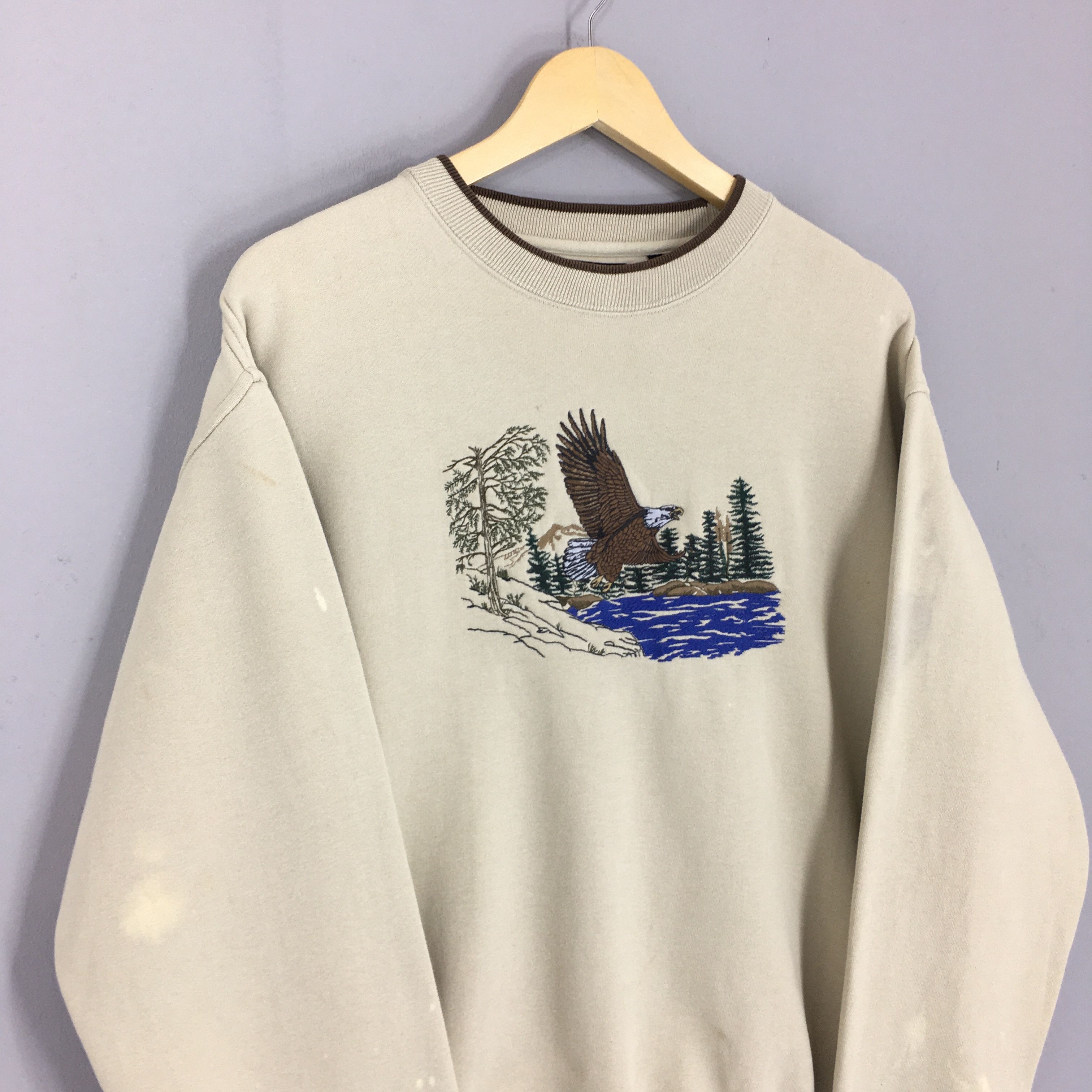 Croft & Barrow Vintage Bald Eagles Hawk Animal Sweatshirt Small Size US S / EU 44-46 / 1 - 3 Thumbnail