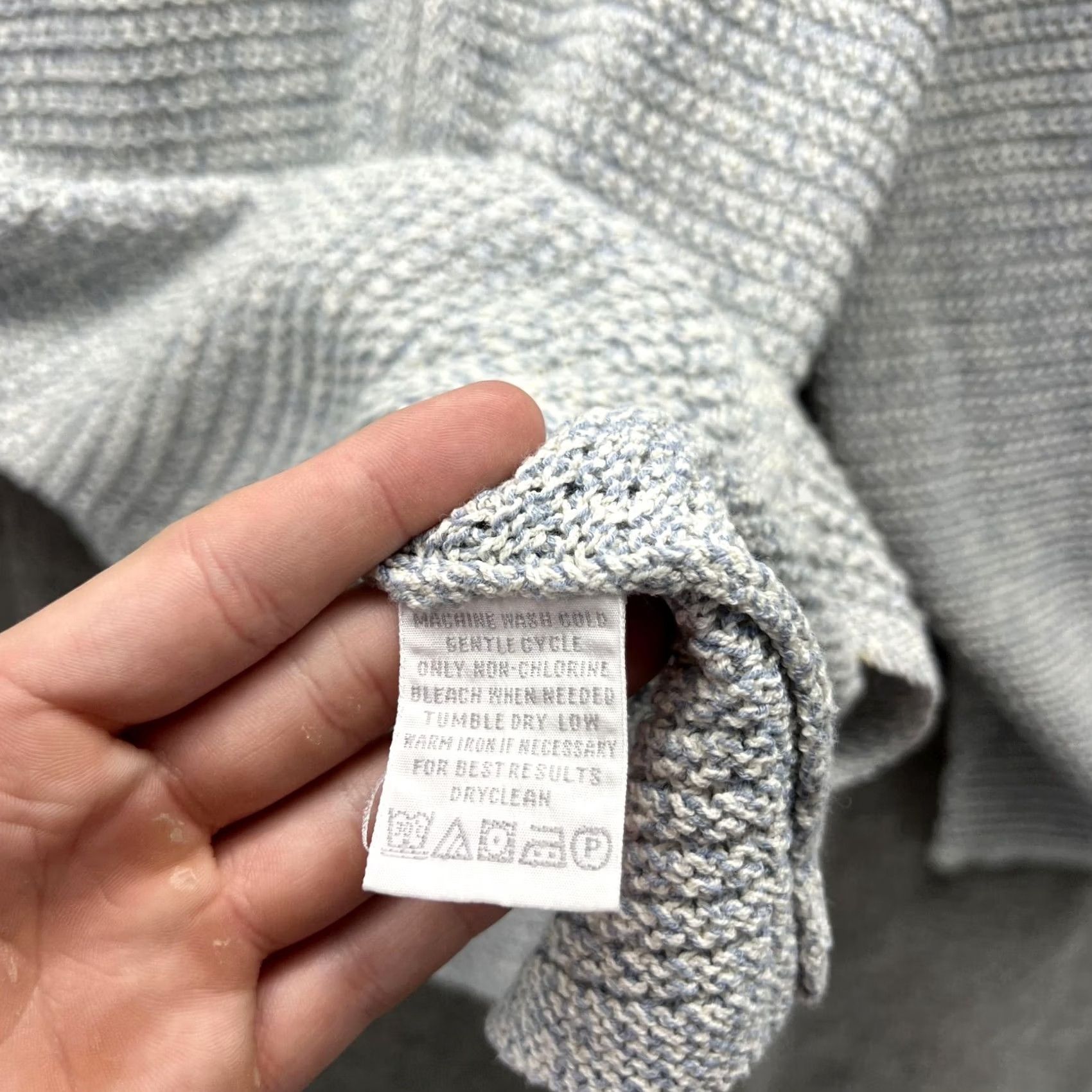 Vintage Indigo Palms Sweater Women Large Gray Full Zip Fleece Casual Jacket Knitted Size L / US 10 / IT 46 - 4 Thumbnail