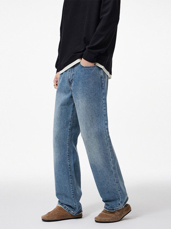Japanese Brand American high street men's loose casual straight leg jeans Size US 32 / EU 48 - 3 Thumbnail