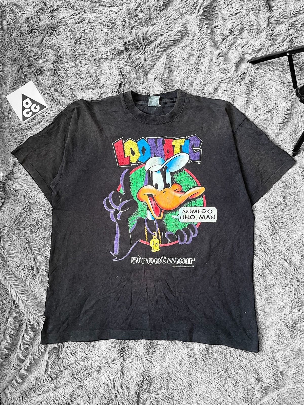Disney × Vintage Vintage Loonatic Duffy Duck Streetwear Y2K Tee Shirt Size US XL / EU 56 / 4 - 1 Thumbnail