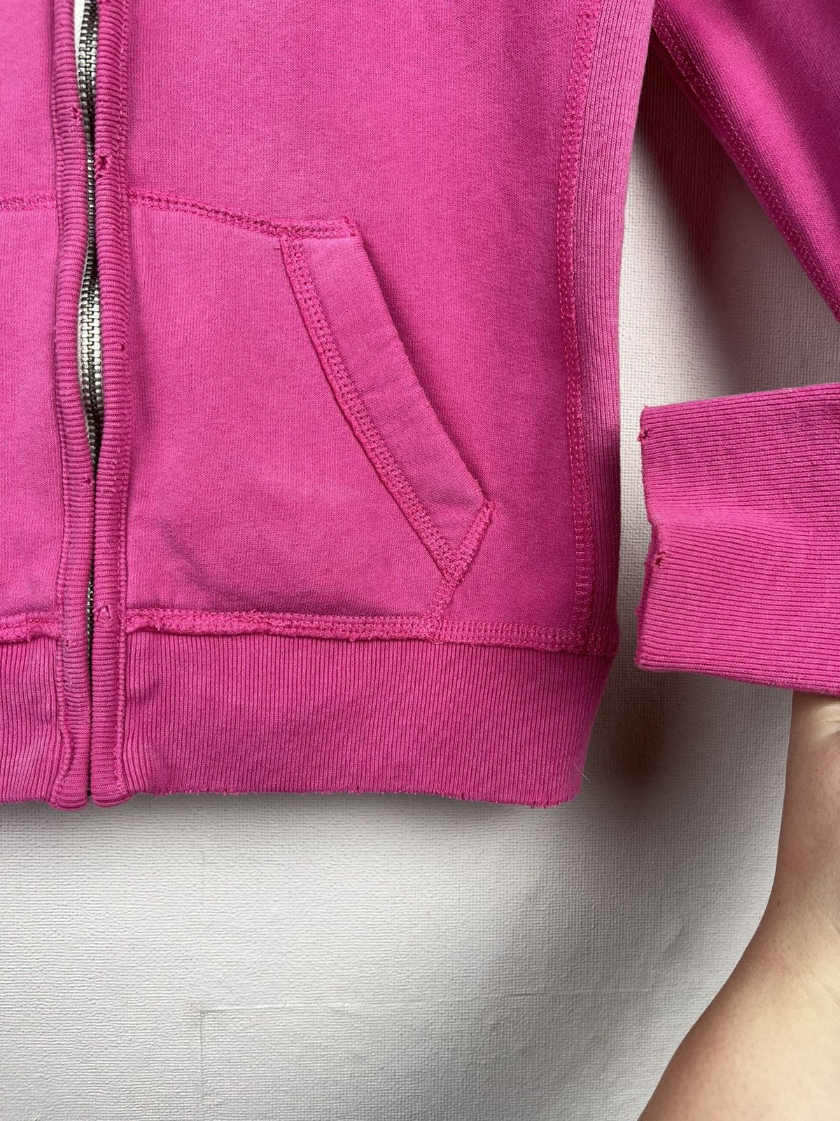Abercrombie & Fitch Abercrombie & Fitch Y2K Muscle Women's Zip Up Hoodie Pink Size M / US 6-8 / IT 42-44 - 3 Thumbnail