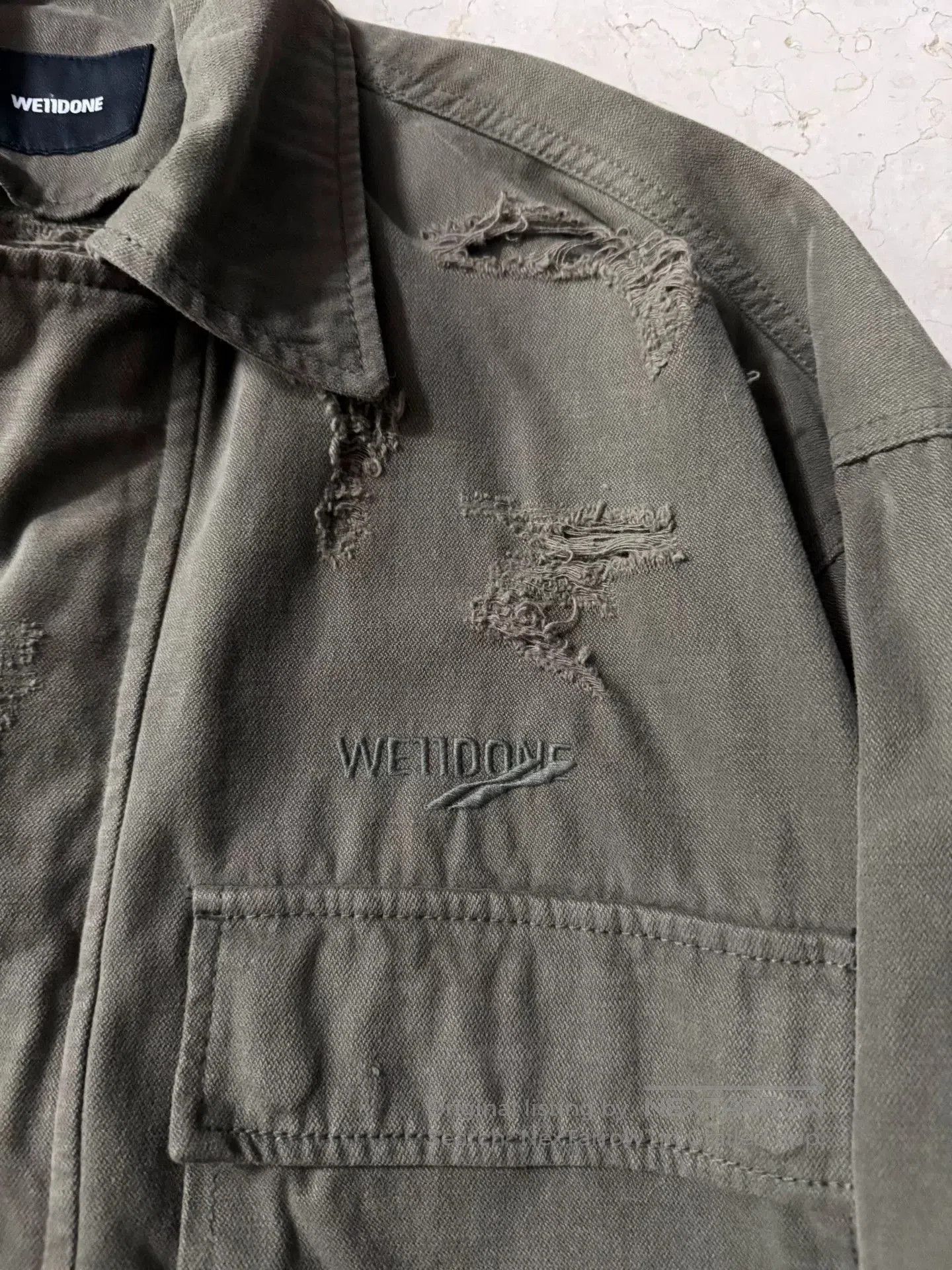 WE11DONE WE11DONE Logo Embroidered Distressed Jacket. Size US S / EU 44-46 / 1 - 4 Thumbnail