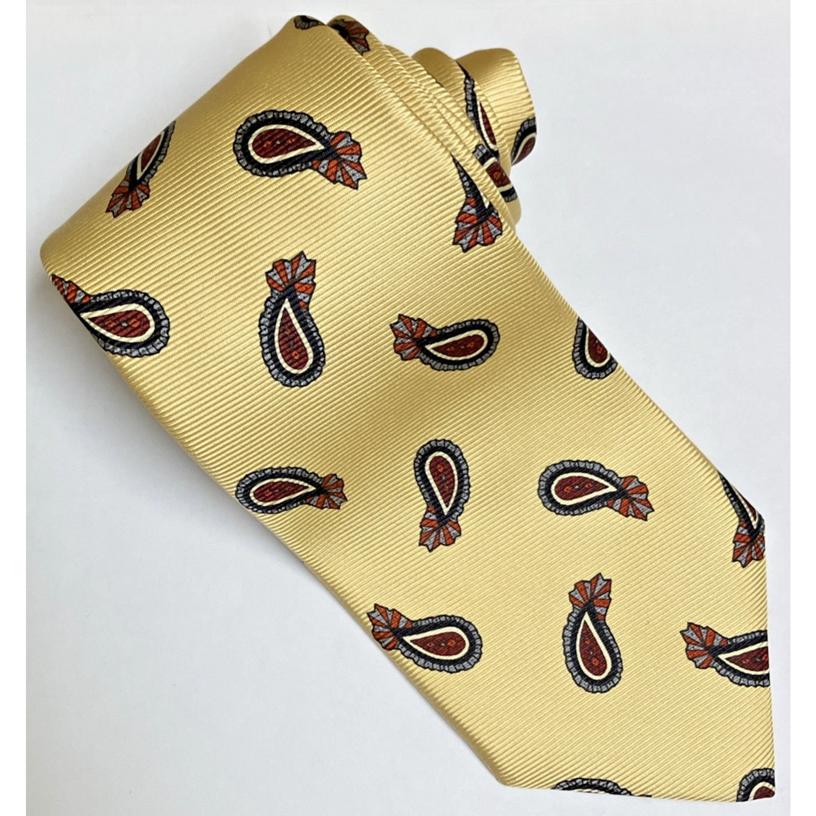 Robert Talbott Robert Talbot Pasiley Wedding Dance Prom Necktie Repp Silk Size ONE SIZE - 1 Thumbnail