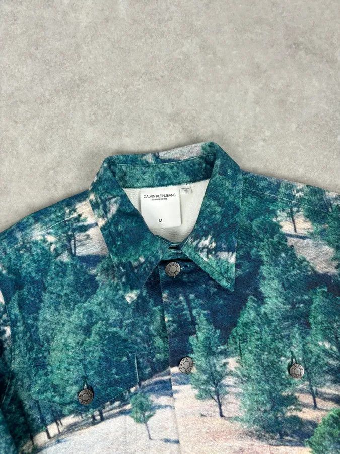 Calvin Klein AW2018 Calvin Klein Printed Landscape Scene Graphic Denim Jacket Size US M / EU 48-50 / 2 - 4 Thumbnail