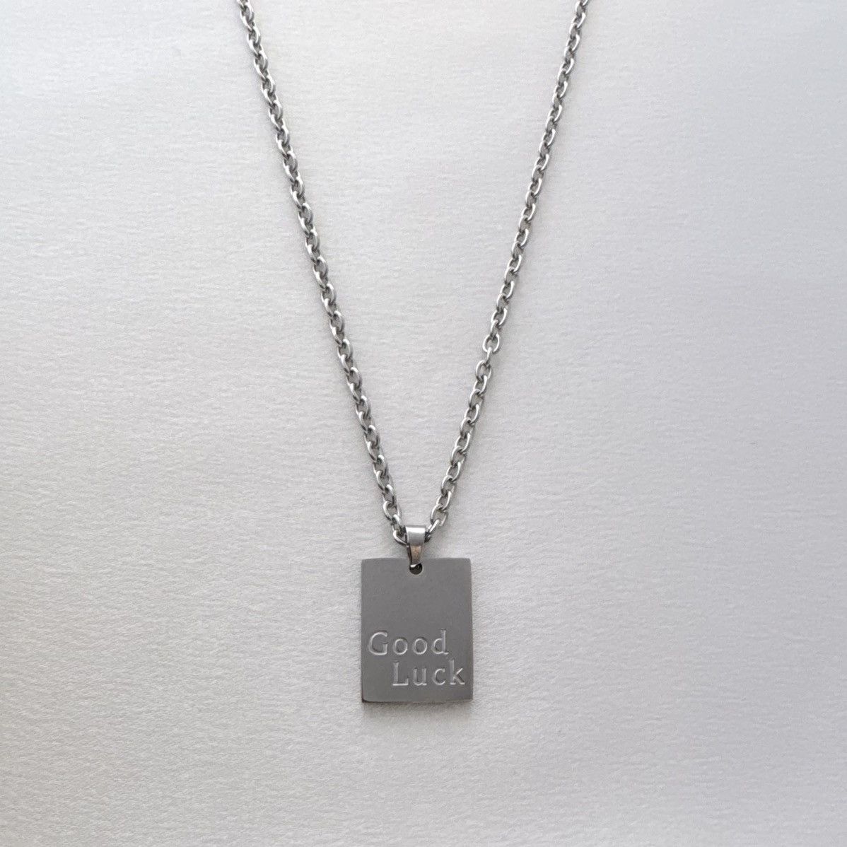 Other Geometric Square Good Luck Pendant Necklace for Men Women Size ONE SIZE - 1 Thumbnail