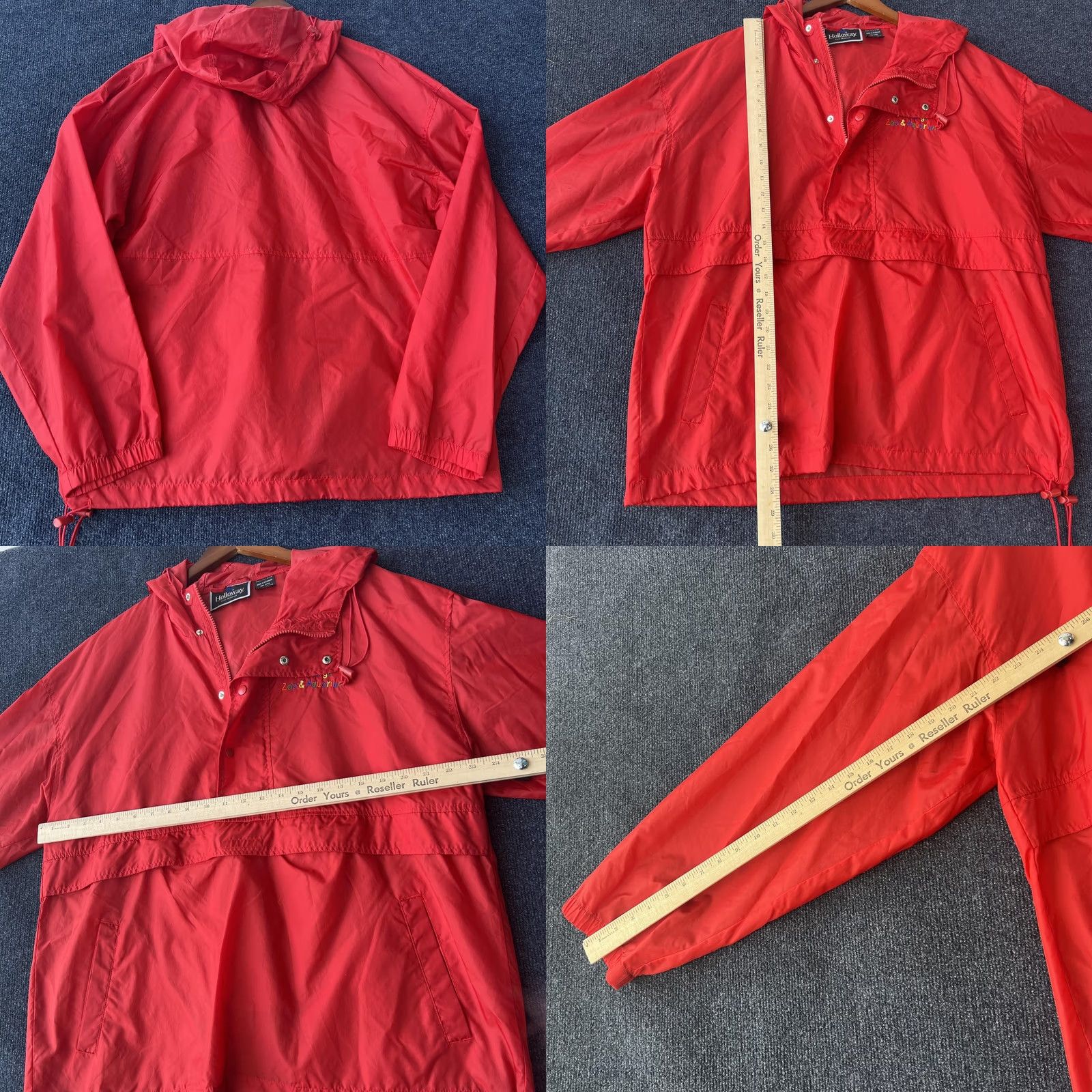 Holloway VINTAGE Y2K Pittsburgh Zoo & Aquarium Jacket Mens Med Red Hooded Windbreaker Size US M / EU 48-50 / 2 - 8 Thumbnail