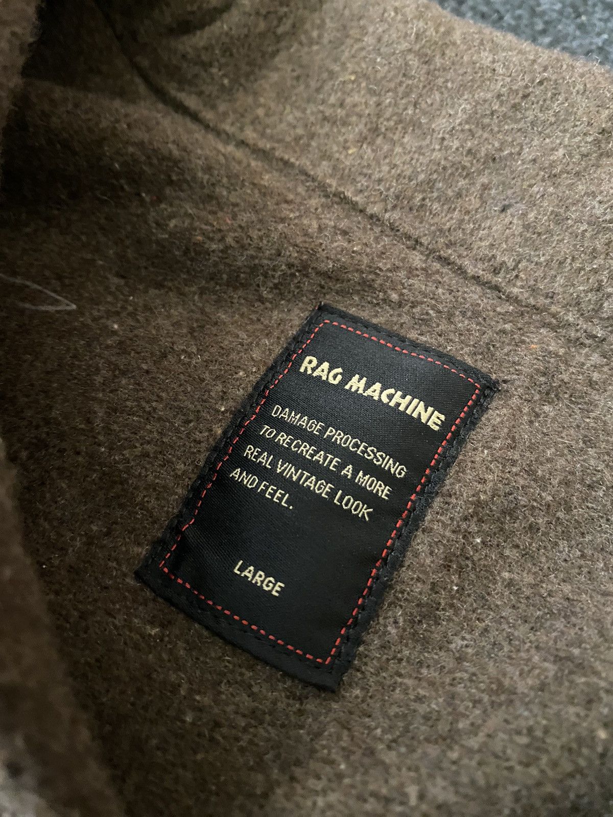 Vintage Vintage Rag Machine Brown Long Sleeve Jacket - Size L Size US L / EU 52-54 / 3 - 2 Thumbnail