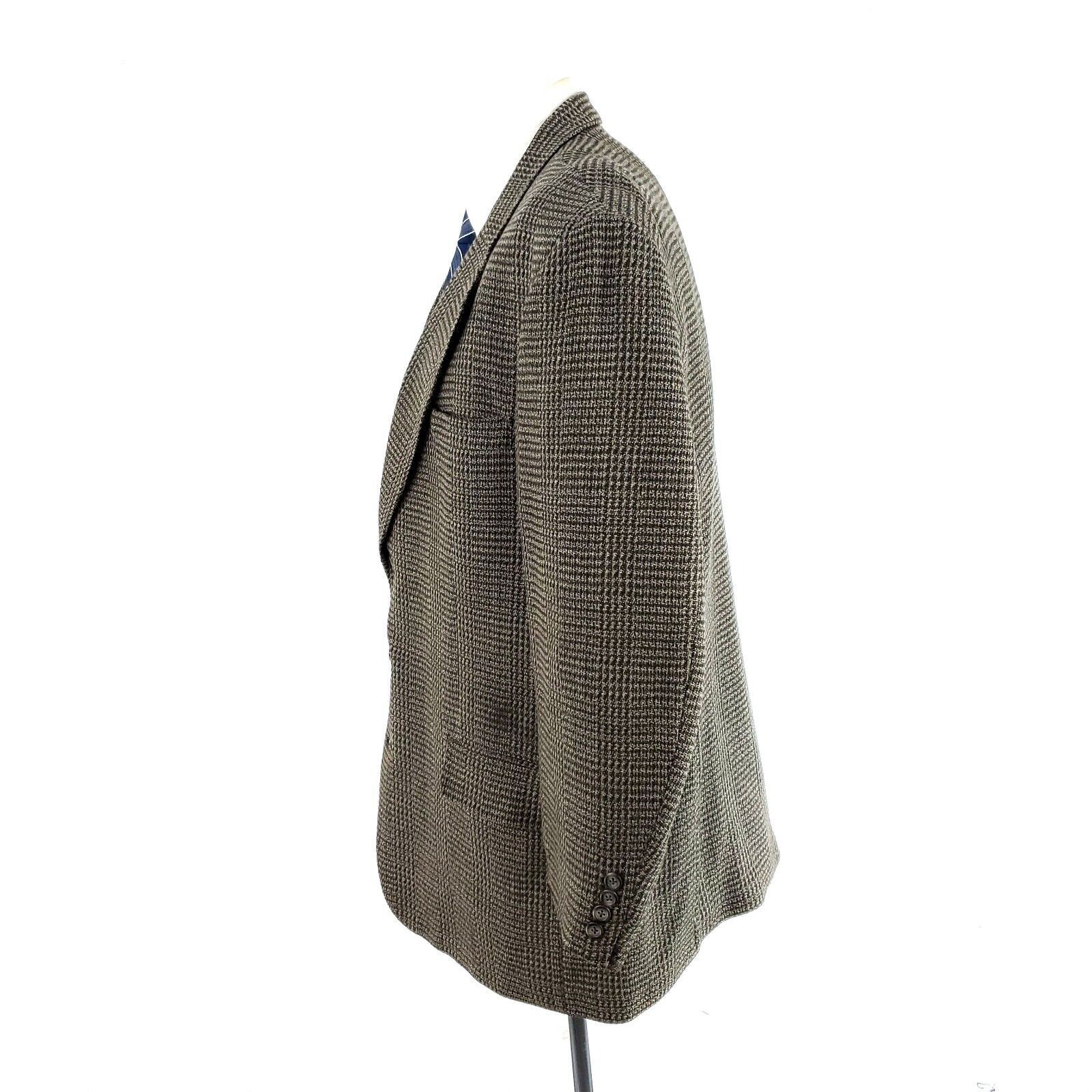 Stafford Stafford Options Worsted Wool Tweed 3 Button Sport Coat 46R Size 46R - 4 Thumbnail