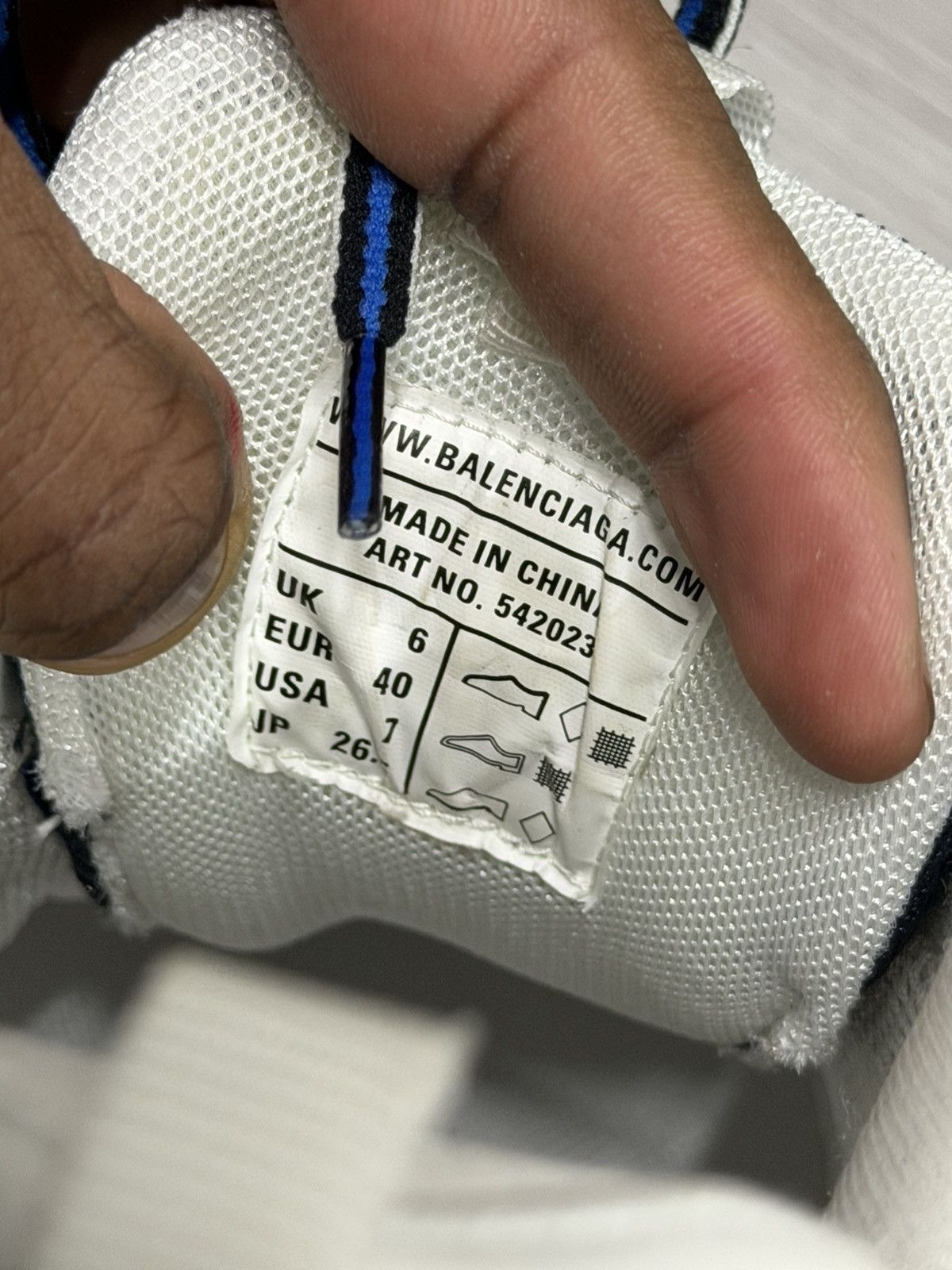 Balenciaga Balenciaga Track Sneakers White Blue Grey Size US 7 / EU 40 - 6 Thumbnail