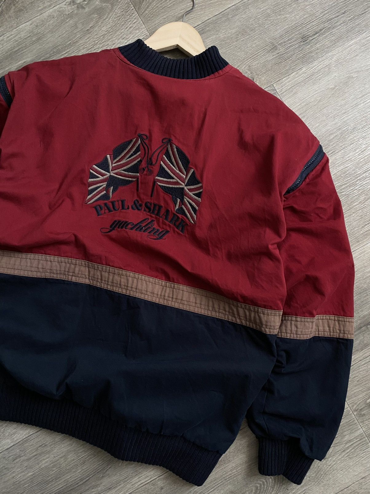 Paul & Shark 🫧PAUL&SHARK Embroidered Logo British Flag Reversible Bomber Size US XL / EU 56 / 4 - 2 Thumbnail