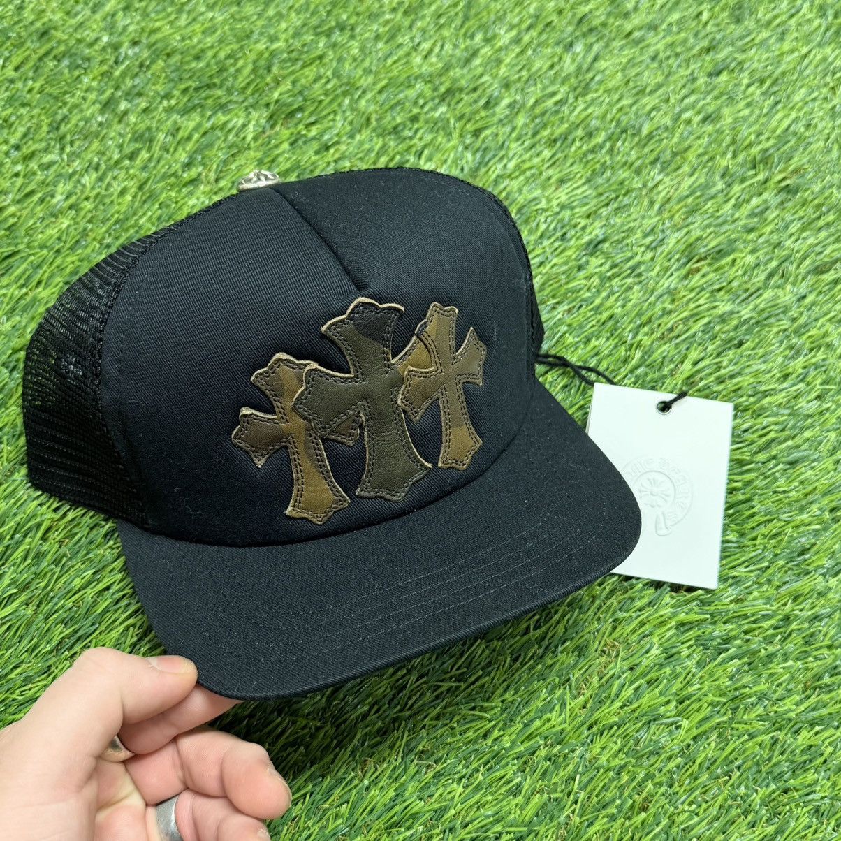 Chrome Hearts Chrome Hearts Cemetery Trucker Hate Black & Green Camo Size ONE SIZE - 1 Thumbnail