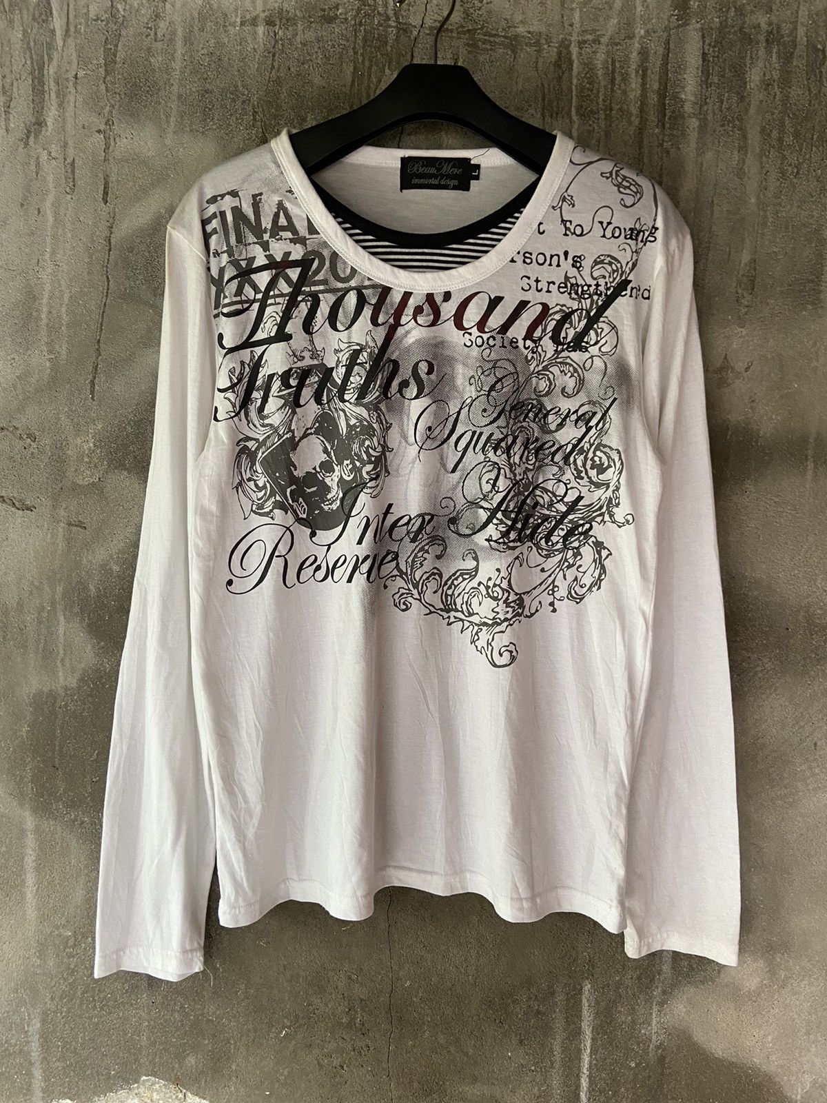 Japanese Brand BEAUMERE SKULL THOUSAND TRUTHS LONG SLEEVE Size US L / EU 52-54 / 3 - 1 Thumbnail