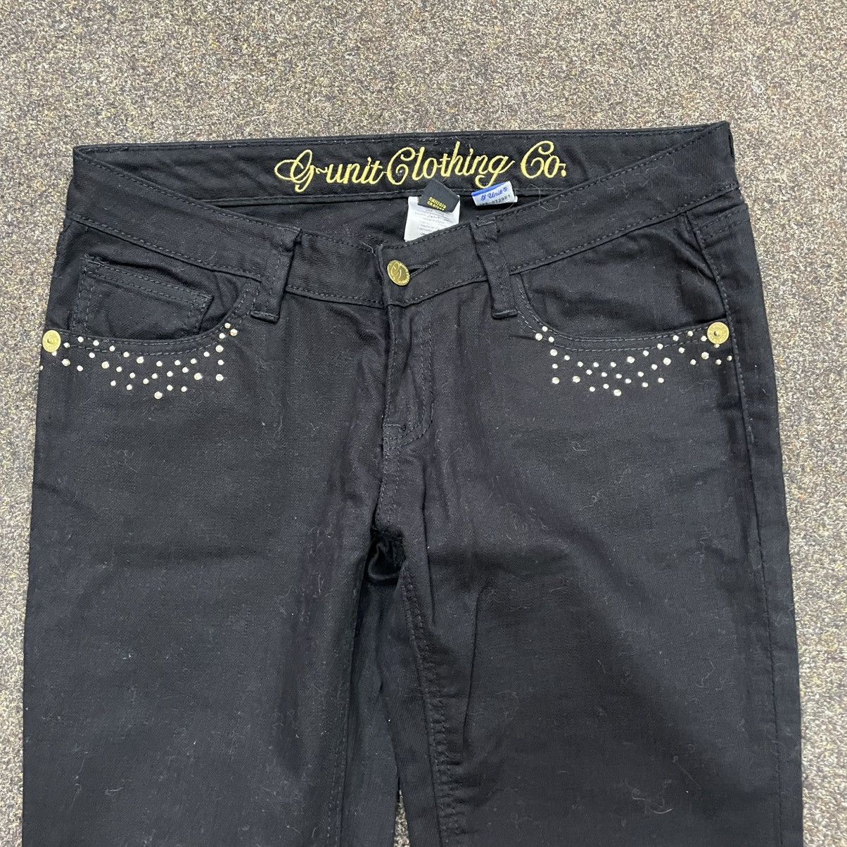 Vintage Y2K Distressed Bootcut Jeans Black Chains Skate Streetwear Size 36" / US 14 / IT 50 - 4 Thumbnail