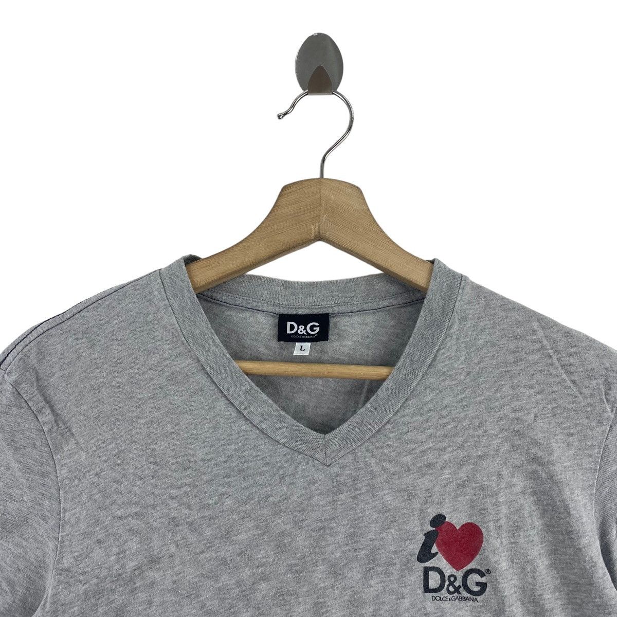 Dolce & Gabbana DOLCE & GABBANA D&G V-neck Style Slim Grey Short Sleeve Size L / US 10 / IT 46 - 2 Thumbnail